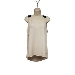 The Limited Scoop Neck Sleeveless Colorblock  Beige & Black Tank Top Size Large